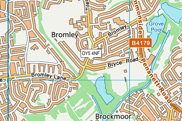 DY5 4NF map - OS VectorMap District (Ordnance Survey)