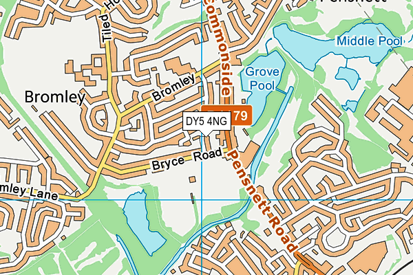 DY5 4NG map - OS VectorMap District (Ordnance Survey)