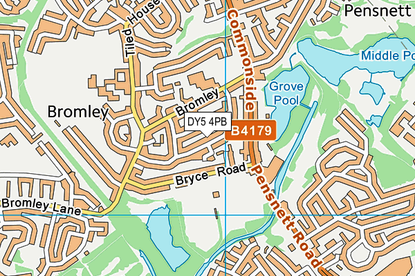 DY5 4PB map - OS VectorMap District (Ordnance Survey)