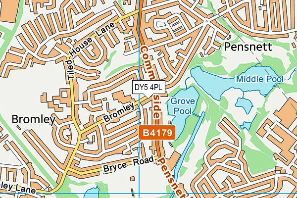 DY5 4PL map - OS VectorMap District (Ordnance Survey)