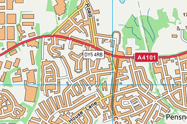 DY5 4RB map - OS VectorMap District (Ordnance Survey)