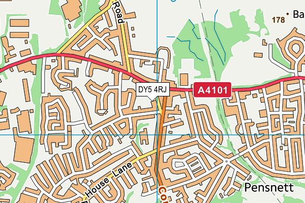 DY5 4RJ map - OS VectorMap District (Ordnance Survey)