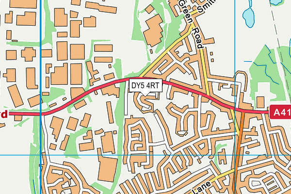DY5 4RT map - OS VectorMap District (Ordnance Survey)