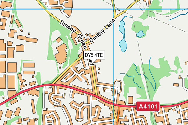 DY5 4TE map - OS VectorMap District (Ordnance Survey)