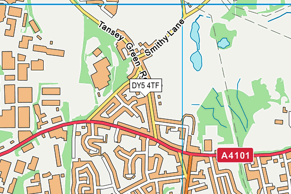 DY5 4TF map - OS VectorMap District (Ordnance Survey)