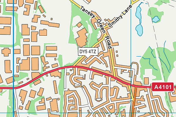DY5 4TZ map - OS VectorMap District (Ordnance Survey)