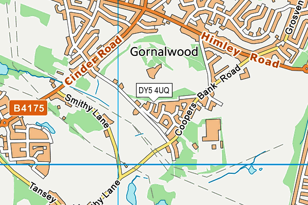 DY5 4UQ map - OS VectorMap District (Ordnance Survey)