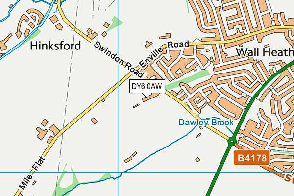 DY6 0AW map - OS VectorMap District (Ordnance Survey)