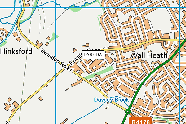 DY6 0DA map - OS VectorMap District (Ordnance Survey)