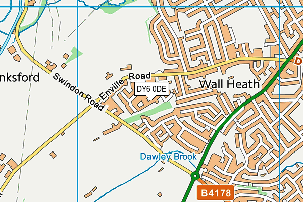 DY6 0DE map - OS VectorMap District (Ordnance Survey)