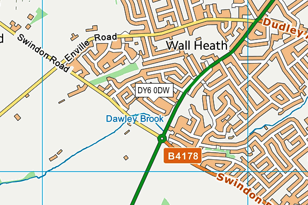 DY6 0DW map - OS VectorMap District (Ordnance Survey)