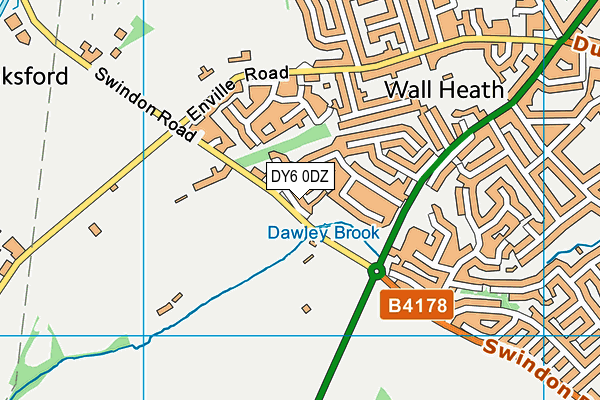 DY6 0DZ map - OS VectorMap District (Ordnance Survey)