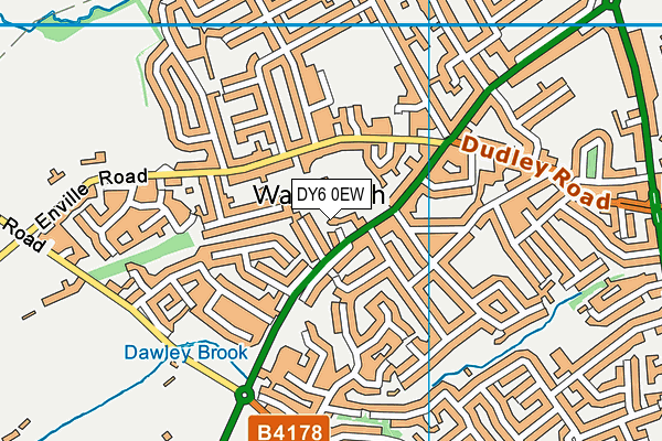 DY6 0EW map - OS VectorMap District (Ordnance Survey)