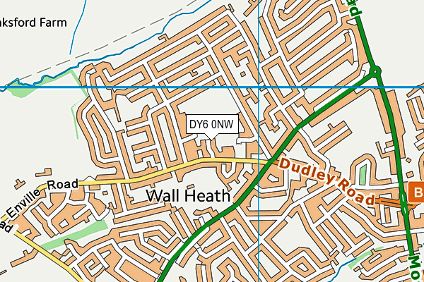 DY6 0NW map - OS VectorMap District (Ordnance Survey)
