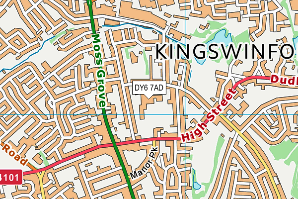 Kingswinford Academy map (DY6 7AD) - OS VectorMap District (Ordnance Survey)