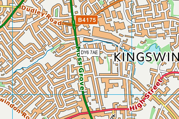 DY6 7AE map - OS VectorMap District (Ordnance Survey)