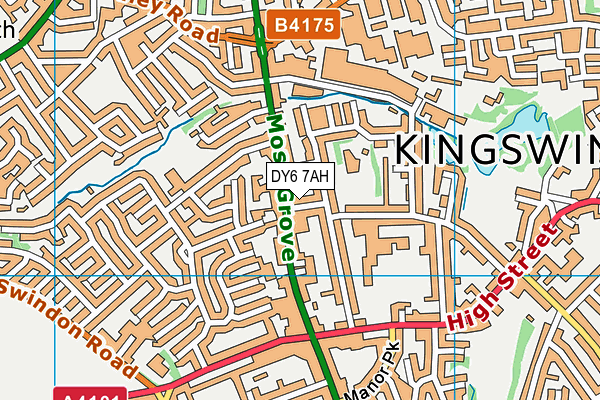 DY6 7AH map - OS VectorMap District (Ordnance Survey)