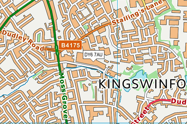 DY6 7AU map - OS VectorMap District (Ordnance Survey)