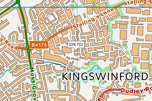 DY6 7DJ map - OS VectorMap District (Ordnance Survey)