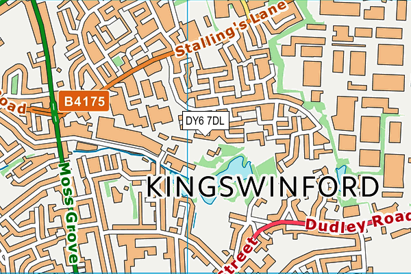 DY6 7DL map - OS VectorMap District (Ordnance Survey)