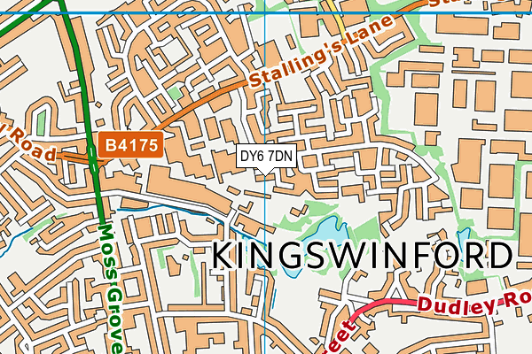 DY6 7DN map - OS VectorMap District (Ordnance Survey)