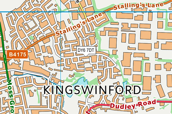 DY6 7DT map - OS VectorMap District (Ordnance Survey)