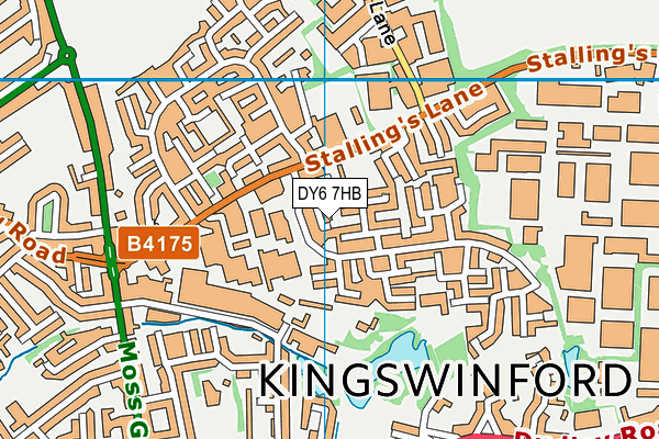 DY6 7HB map - OS VectorMap District (Ordnance Survey)