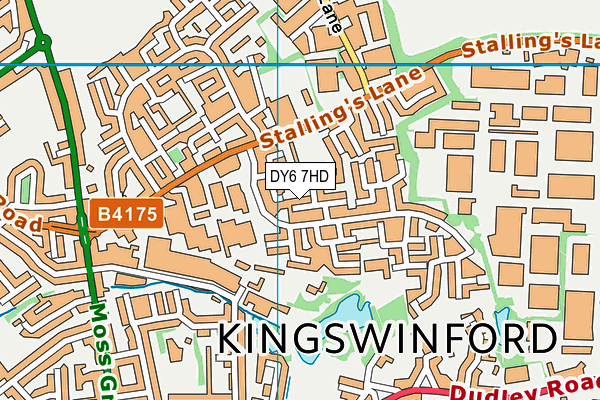 DY6 7HD map - OS VectorMap District (Ordnance Survey)