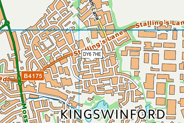 DY6 7HE map - OS VectorMap District (Ordnance Survey)