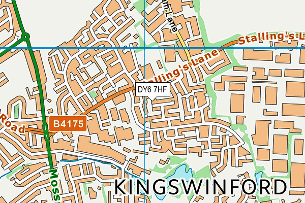 DY6 7HF map - OS VectorMap District (Ordnance Survey)