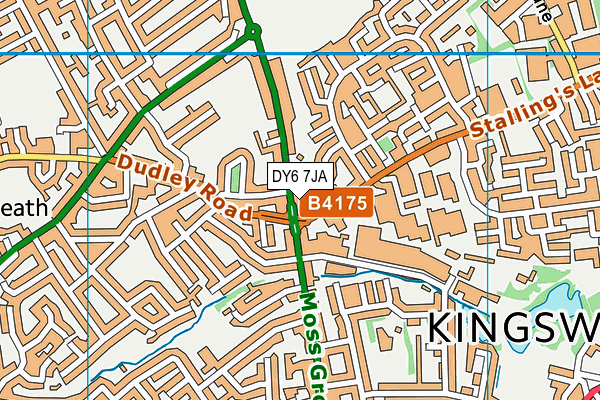 DY6 7JA map - OS VectorMap District (Ordnance Survey)