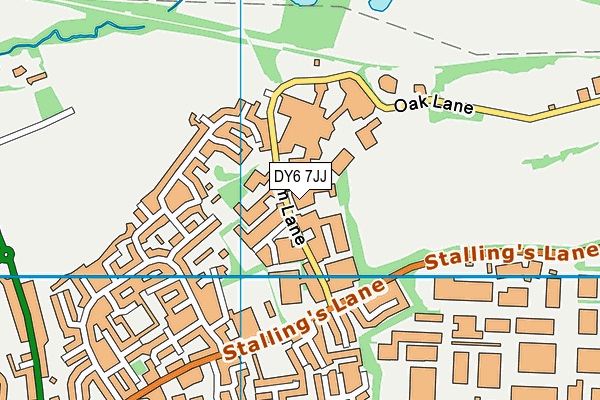 DY6 7JJ map - OS VectorMap District (Ordnance Survey)