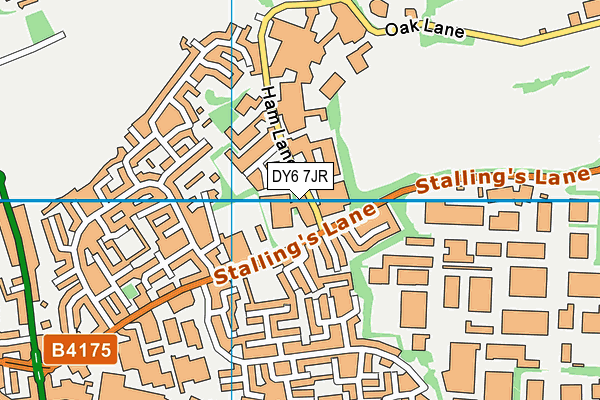 DY6 7JR map - OS VectorMap District (Ordnance Survey)