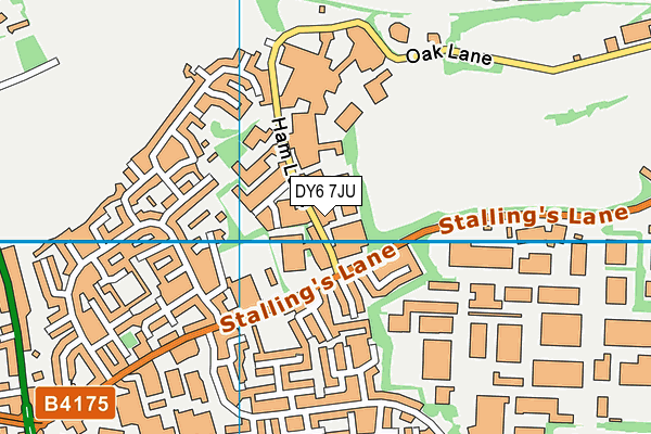 Sixes Football Centre (Closed) map (DY6 7JU) - OS VectorMap District (Ordnance Survey)