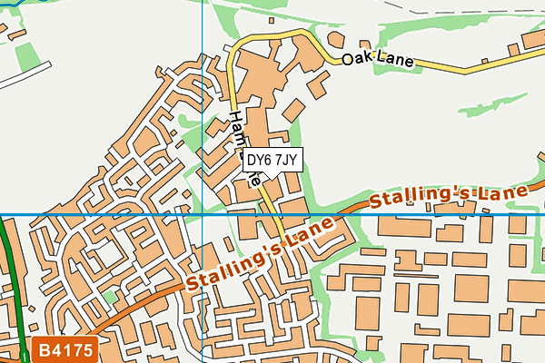 DY6 7JY map - OS VectorMap District (Ordnance Survey)