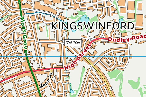 DY6 7QA map - OS VectorMap District (Ordnance Survey)