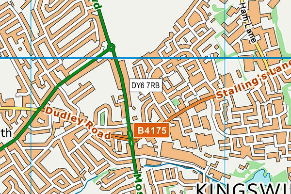 DY6 7RB map - OS VectorMap District (Ordnance Survey)