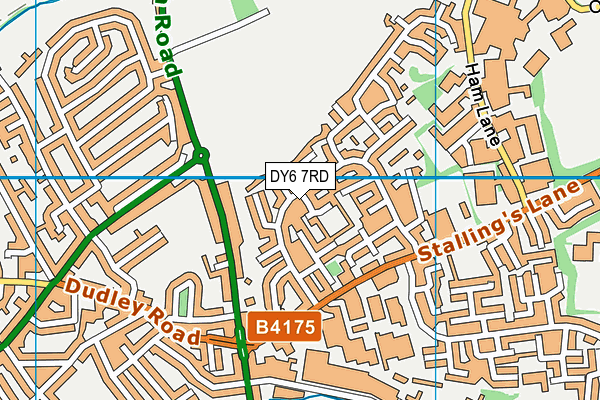DY6 7RD map - OS VectorMap District (Ordnance Survey)