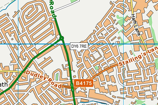 DY6 7RE map - OS VectorMap District (Ordnance Survey)
