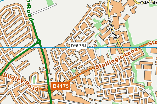 DY6 7RJ map - OS VectorMap District (Ordnance Survey)