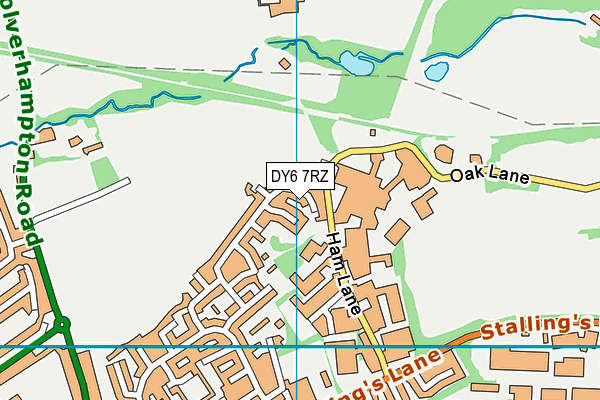DY6 7RZ map - OS VectorMap District (Ordnance Survey)