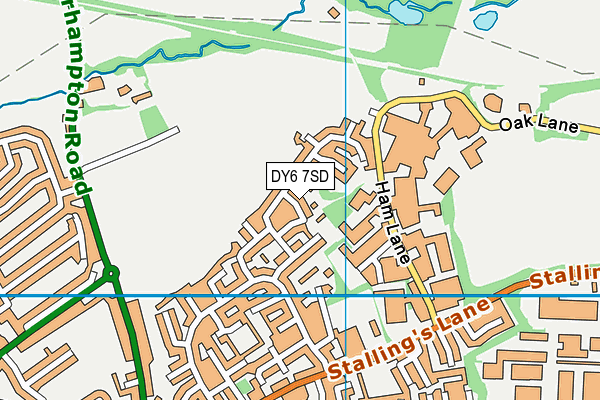 DY6 7SD map - OS VectorMap District (Ordnance Survey)