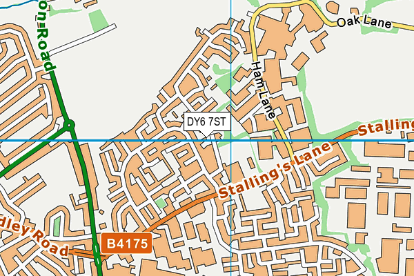 DY6 7ST map - OS VectorMap District (Ordnance Survey)