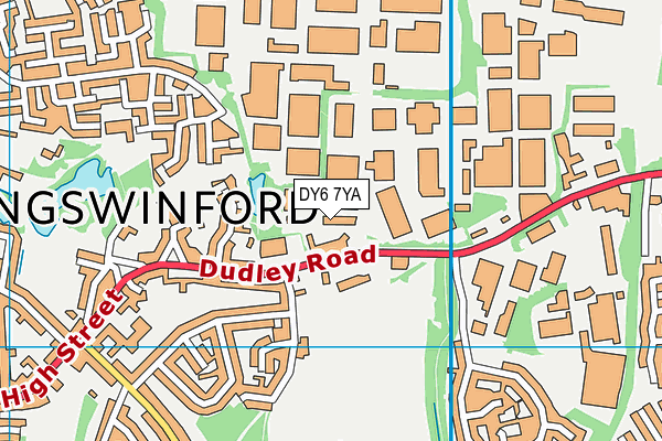 DY6 7YA map - OS VectorMap District (Ordnance Survey)