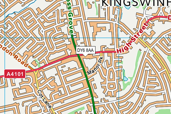 DY6 8AA map - OS VectorMap District (Ordnance Survey)