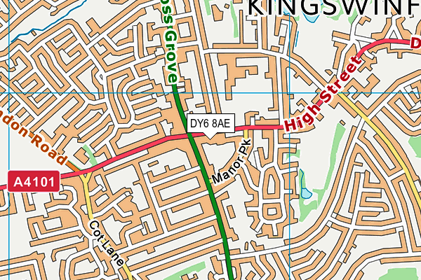 DY6 8AE map - OS VectorMap District (Ordnance Survey)