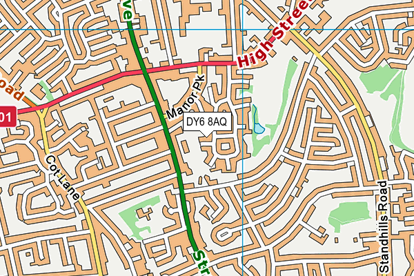 DY6 8AQ map - OS VectorMap District (Ordnance Survey)