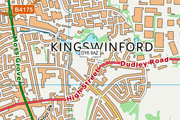 Kingswinford Park map (DY6 8AZ) - OS VectorMap District (Ordnance Survey)