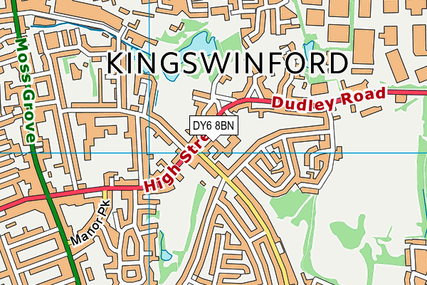 DY6 8BN map - OS VectorMap District (Ordnance Survey)