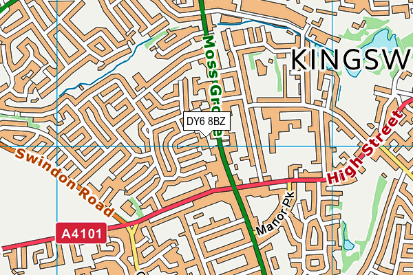 DY6 8BZ map - OS VectorMap District (Ordnance Survey)